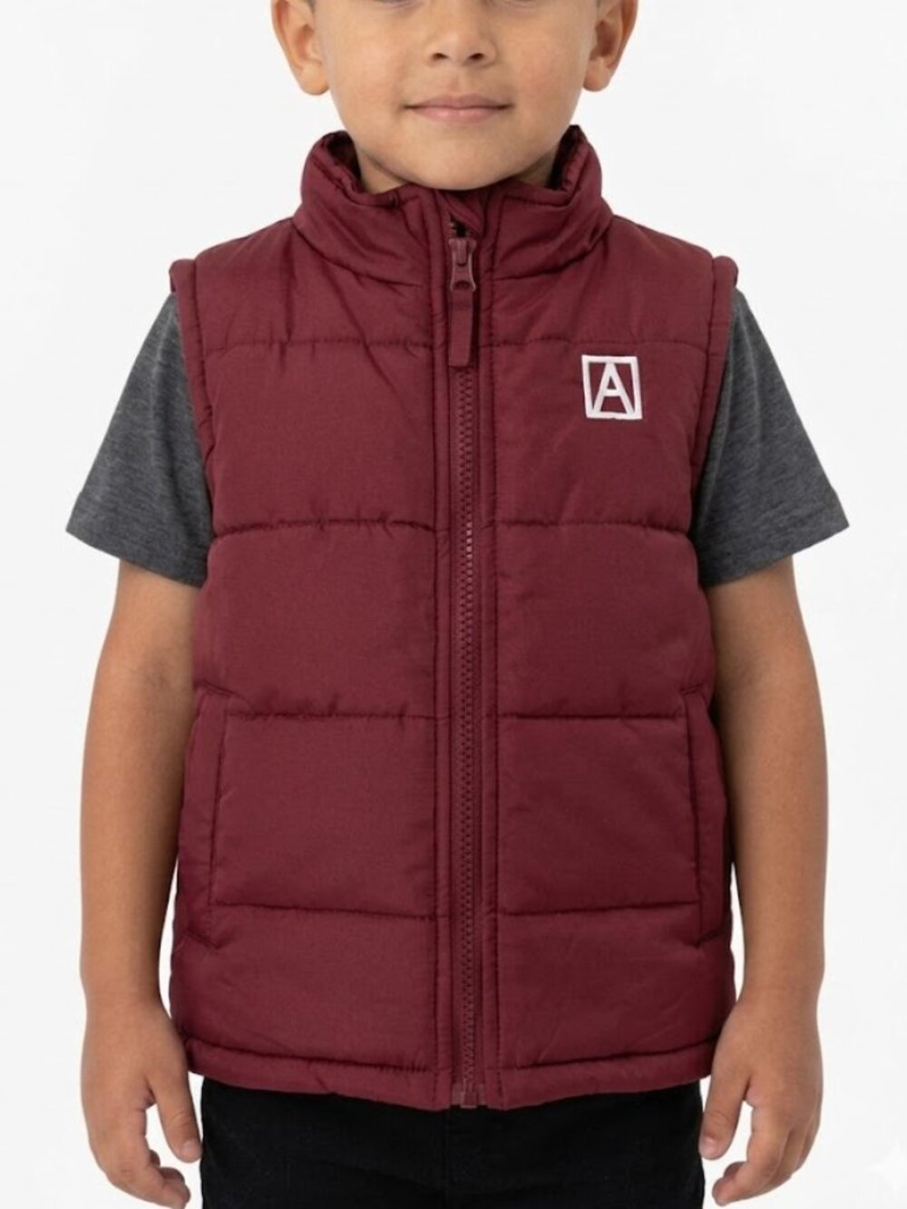 Aeropostale Kidcore Burgundy Quilted Puffer Vest Toddler 3T